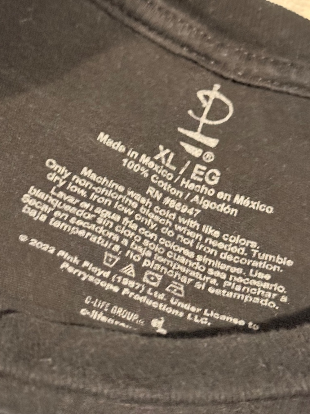 Pink Floyd The Dark Side of the Moon Graphic T-Shirt - XL - Black Band Tee - Picture 3 of 3